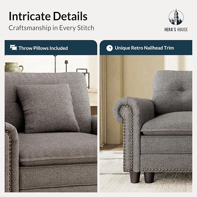 HERA'S HOUSE 2 Pieces Modular Sectional Sofa Sets, Oversized Couch Set - Image 7
