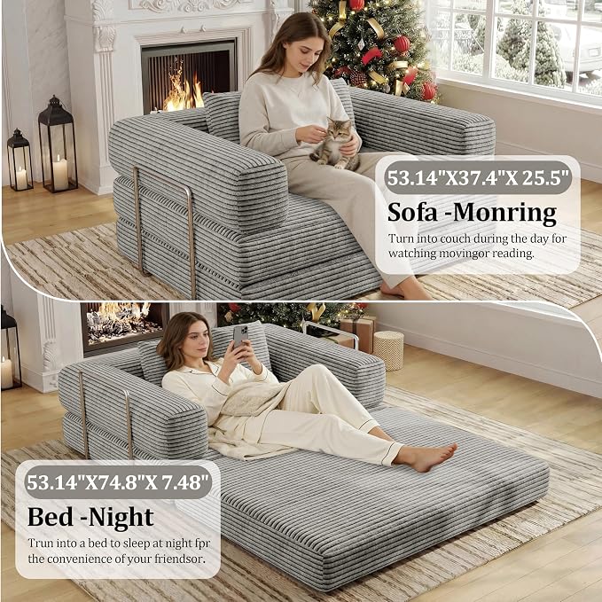 BSHOMGI 4 in 1 Futon Sofa Bed Queen Size - Image 6