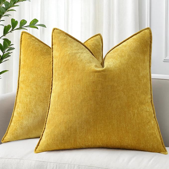 decorUhome Summer Couch Euro Sham Throw Pillow Covers 22x22 Set of 2, by decorUhome