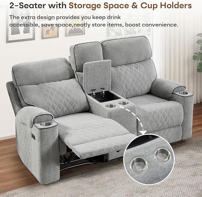 HAOMARKETS 3-Piece Recliner Sofa Set - Image 5