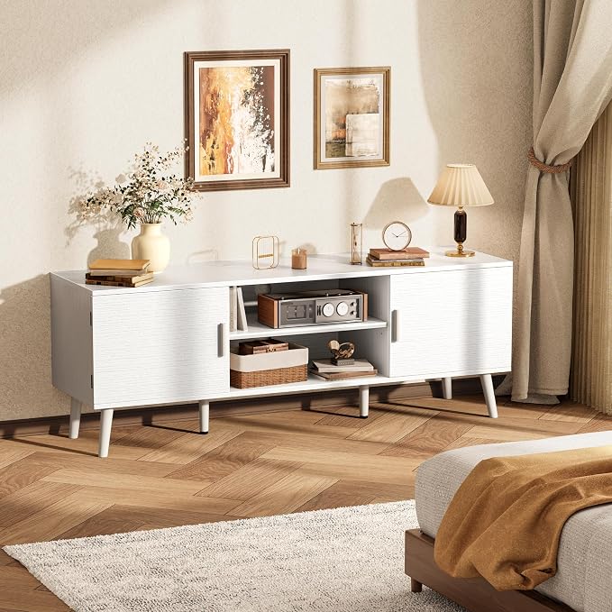 SUPERJARE TV Stand for 55 Inch TV, Entertainment Center - Image 8
