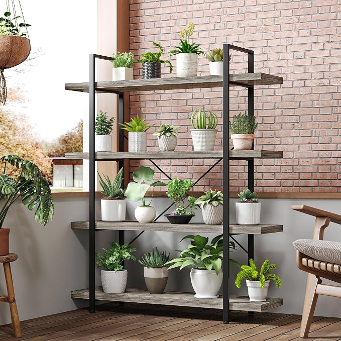 OtterOasis Heavy Duty 4-Tier Industrial Bookcase, 120lbs Shelf Capacity - Image 7