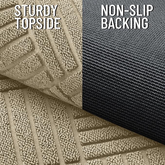 OLANLY Front Door Mat Outside Entrance 47x17, Heavy Duty Sturdy Natural Rubber - Image 3
