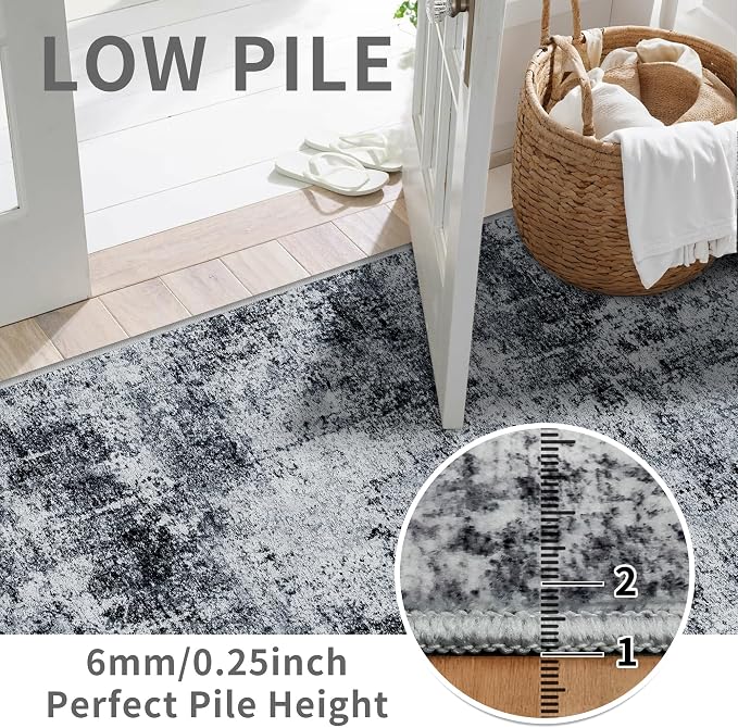 3x10 Washable Runner Rug for Hallway: Non Slip Runners Rugs Easy-to-Clean - Image 3