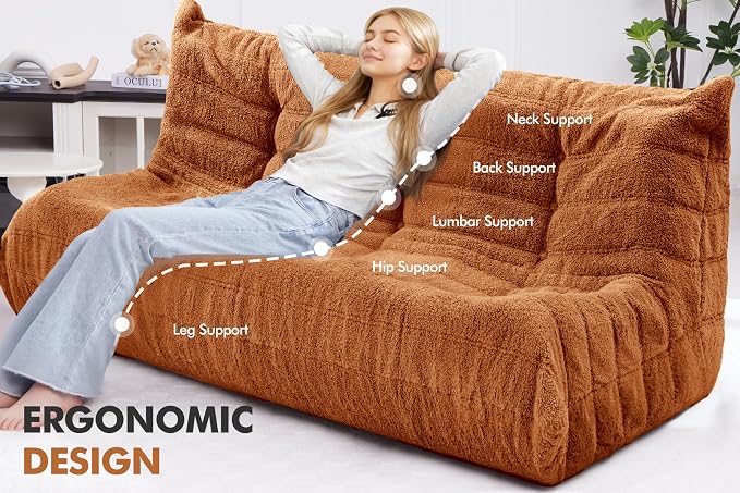 Bean Bag 3-Seater Chair Big Sofa Beanbag Chair - Image 4