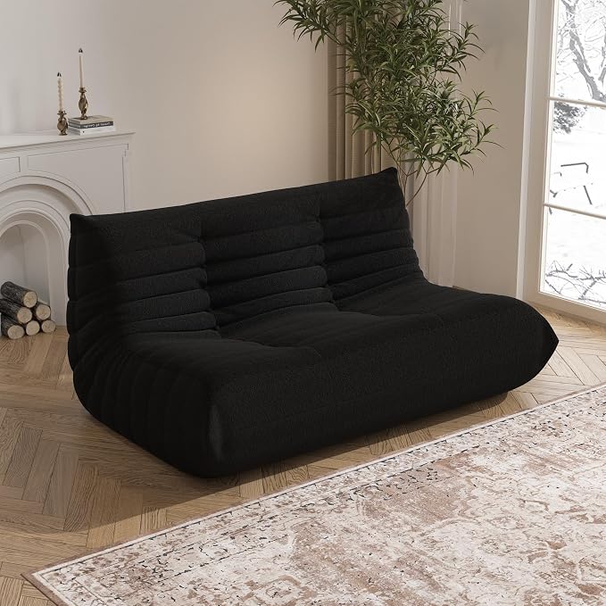 Bean Bag Chair, Loveseat Fireside Chair Bean Bag Sofa Large Bean Bag Chair - Image 3