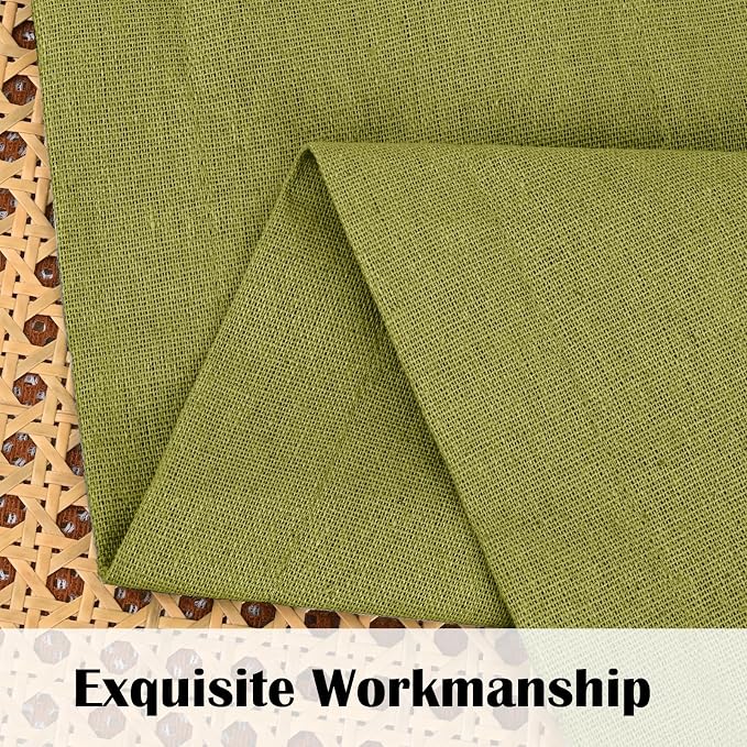 FRAMICS Farmhosue Kitchen Curtains 36 Inch Length, Rustic Cotton Linen Tier - Image 8