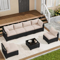 LOUVIXA 7 Piece Outdoor Patio Furniture Set, Outdoor Sectional Sofa, Wicker by LOUVIXA