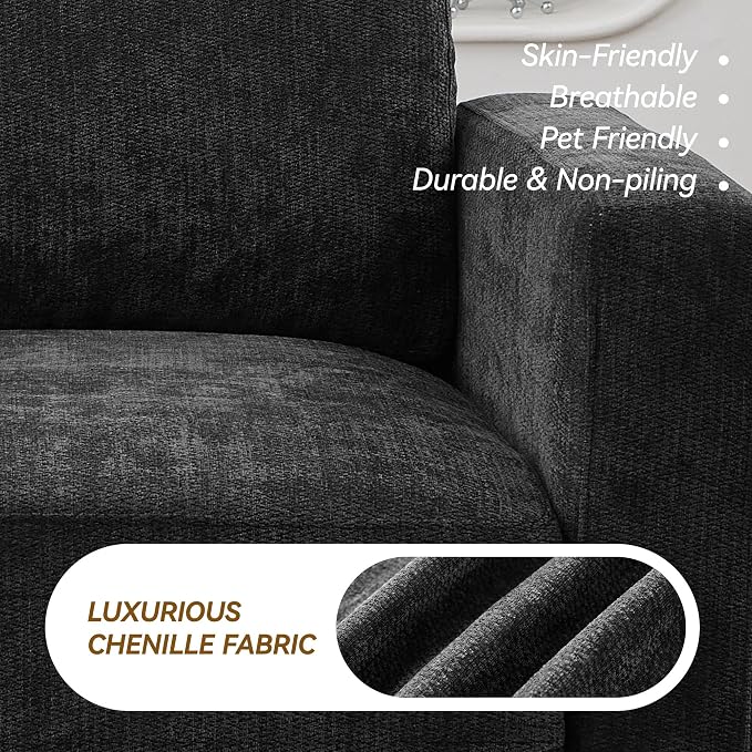 110.6" L Shaped Sectional Sofa, Modular Cloud Deep Seat Couch - Image 7