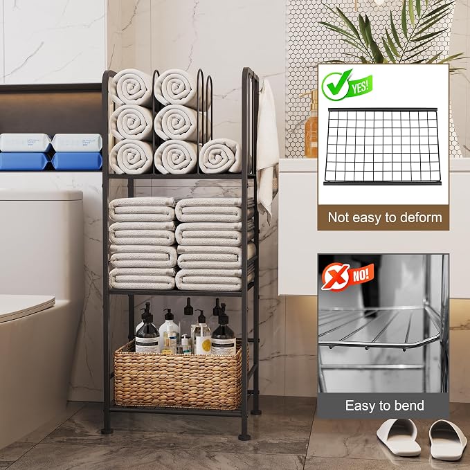 Towel Racks for Bathroom 3-Tier, Durable Metal Towel Rack Stand, Pool Items - Image 6