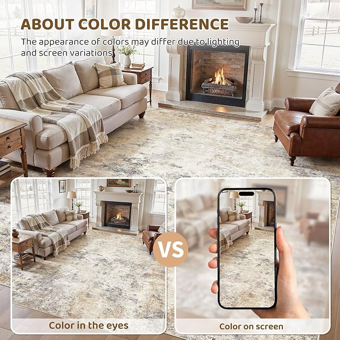 UERMEI 10x14 Area Rug Living Room Rugs - Image 6