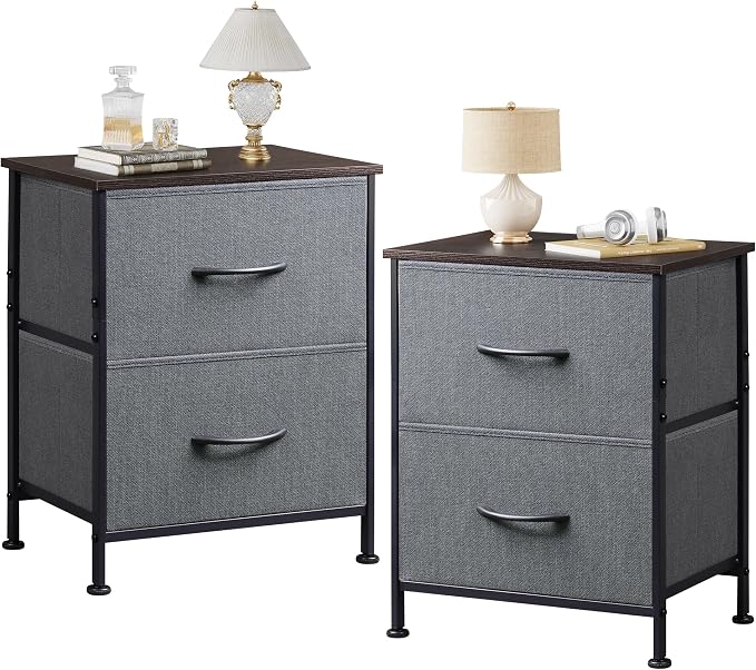 WLIVE Night Stand Set 2, Dresser and Nightstand Sets, Small Dresser by WLIVE