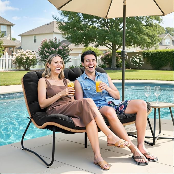 Crestlive Products Outdoor Loveseat 2PCS, Patio Conversation Set, All-Weather - Image 7