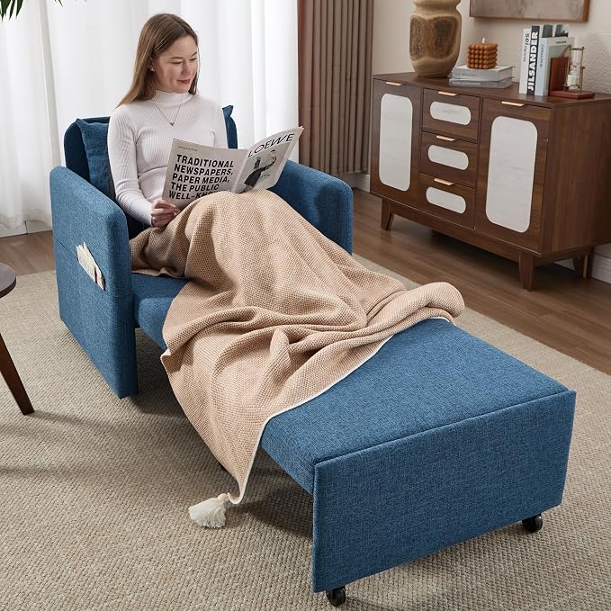 Iroomy 5-Level Adjustable Convertible Sleeper Chair Set of 2, 3-in-1 87'' Long - Image 10