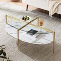 LumFurn Oval Glass Coffee Table, Mid-Century Modern Design, L43 x W22 x H17 inch by LumFurn