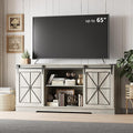 Farmhouse TV Stand for 65/60/55 Inch Tvs, Rustic Entertainment Center by Xixini