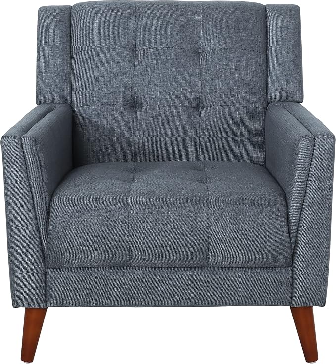 Christopher Knight Home Evelyn Mid Century Modern Fabric Arm Chair, Dark Gray by ChristopherKnightHome