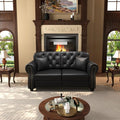 KEIKI 63" Faux Leather Chesterfield Sofa by KEIKI