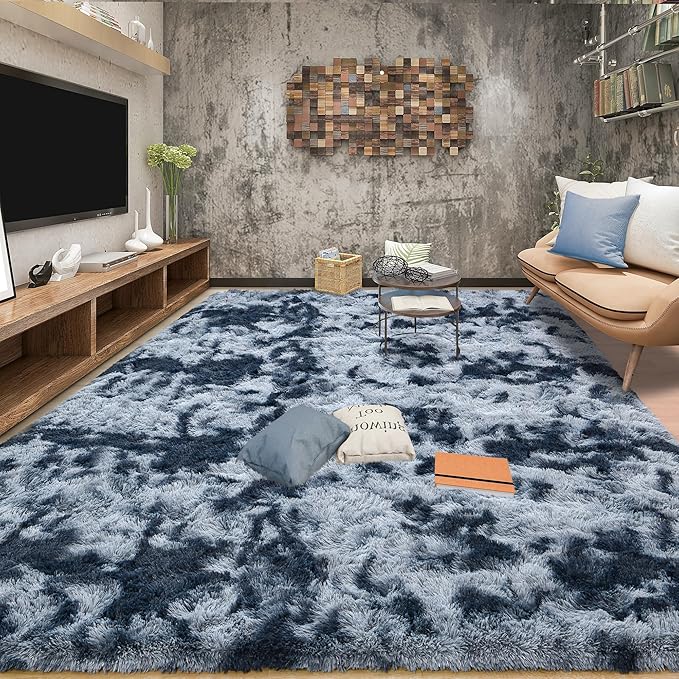 Tepook Soft Fluffy Rugs for Bedroom, 4x6 Area Rug for Living Room, Modern - Image 3