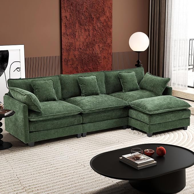Ihanherry 111.4" L Shaped Modern Sofa Modular Sectional Cloud Couch by iHanHerry