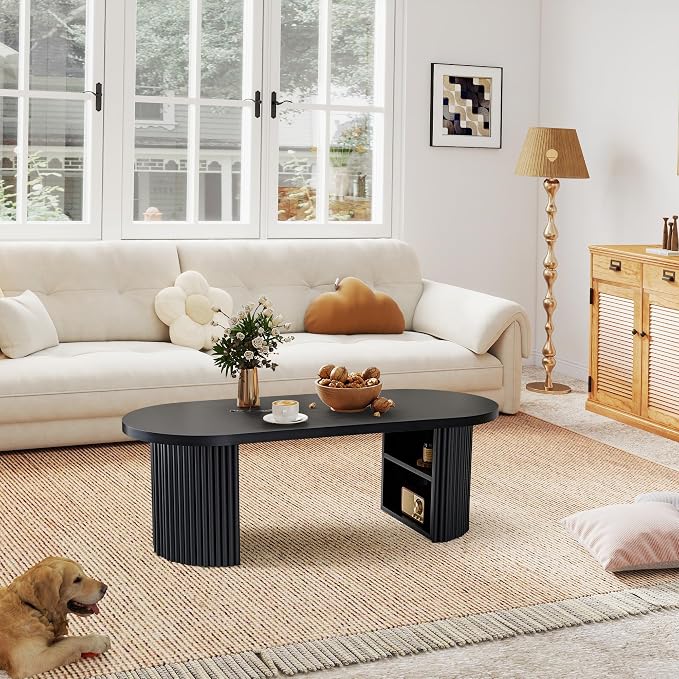 Oval Fluted Coffee Table - Image 7