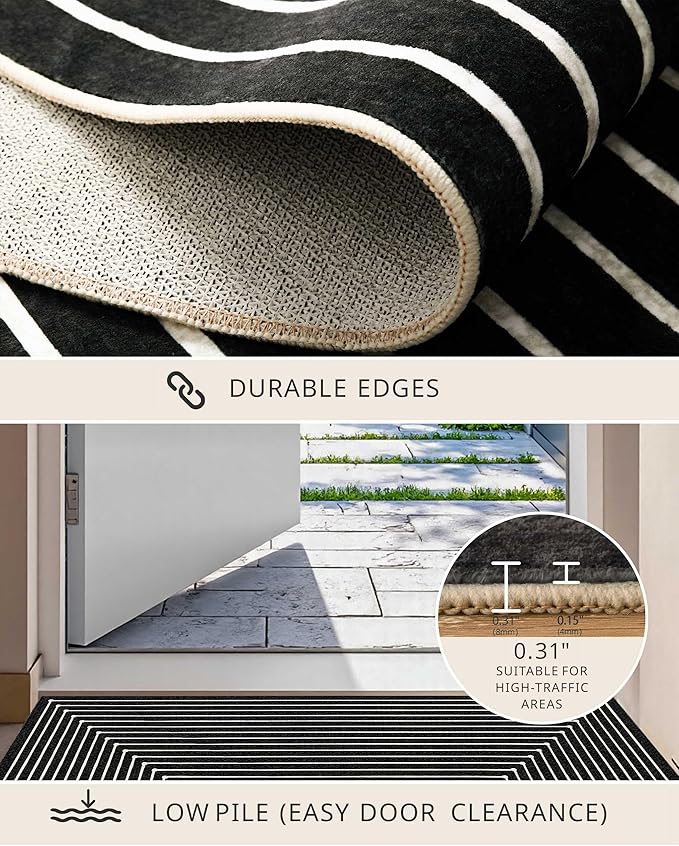 Latte&Fog 8x10 Area Rugs for Living Room, Large Modern Abstract Washable Rug - Image 6