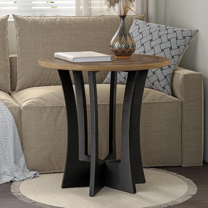COZAYH Farmhouse Round End Table - Image 6