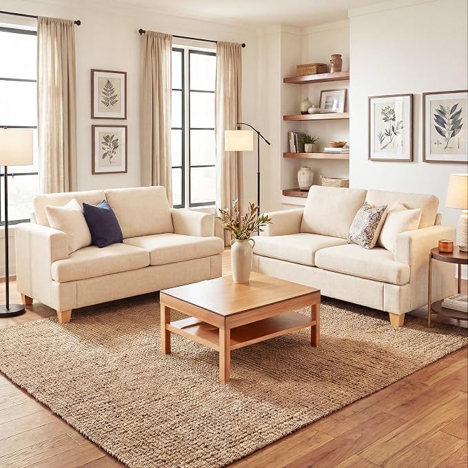 YOUDENOVA 2 Piece Set Comfy Sofa Couch, Loveseat Sofa * 2 - Image 8