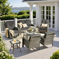 Weaxty 7 Pieces Patio Furniture Set, Wicker Outdoor Swivel Rocking Chairs by Eco-ChicLivingBeautifullyAffordable
