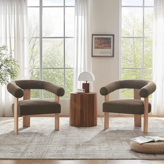 VKNOW Accent Chair Living Room Chairs Set of 2, Modern Upholstered Arm Chair by VKNOW