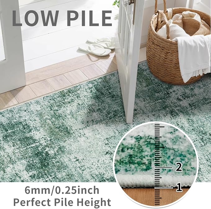 3x6 Washable Entryway Runner Rug: Non Slip Wide Hallway Runners Easy-to-Clean - Image 4