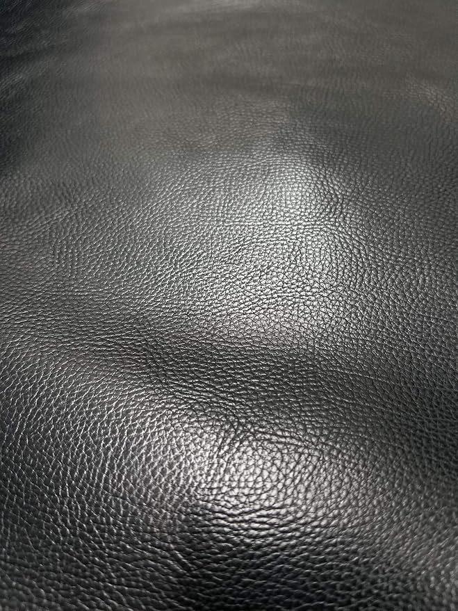 NAT Leathers | Black Pebble Soft Faux Vegan Leather PU | 4 Yards Cut by Yard | - Image 3