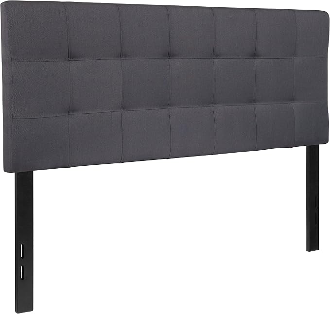 Flash Furniture Bedford Tufted Upholstered Full Size Headboard in Dark Gray - Image 3