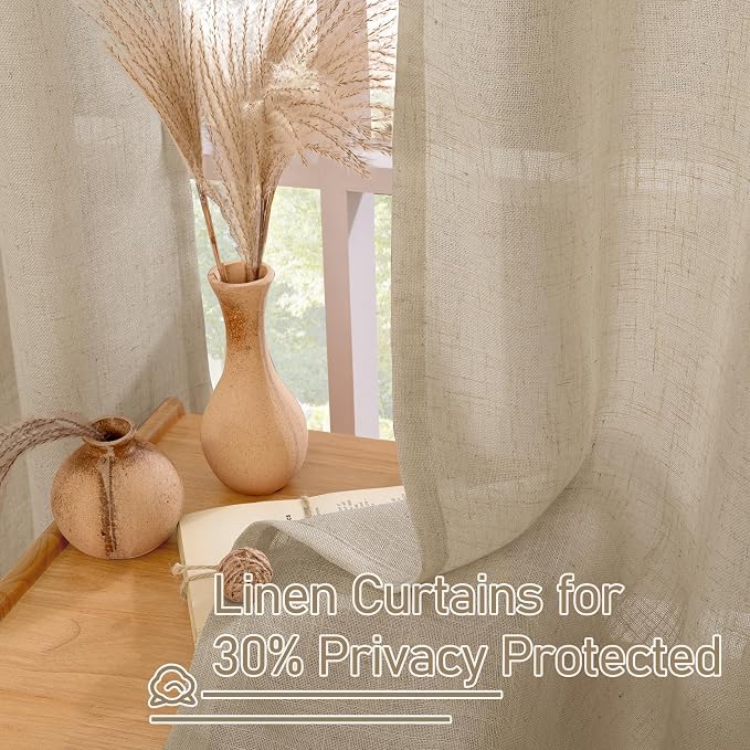 LAMIT Linen Curtains 84 Inches Long - Image 5