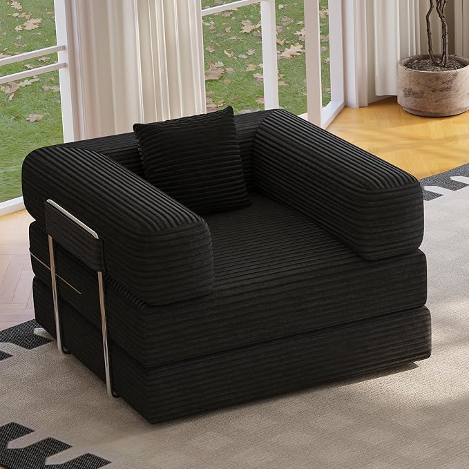 BSHOMGI Folding Sofa Bed, 2 in 1 Convertible Sofas Lounger Comfy Single Chair - Image 7