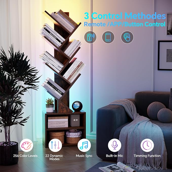 SUNMORY 6 Tier Tree Bookshelf - Image 3