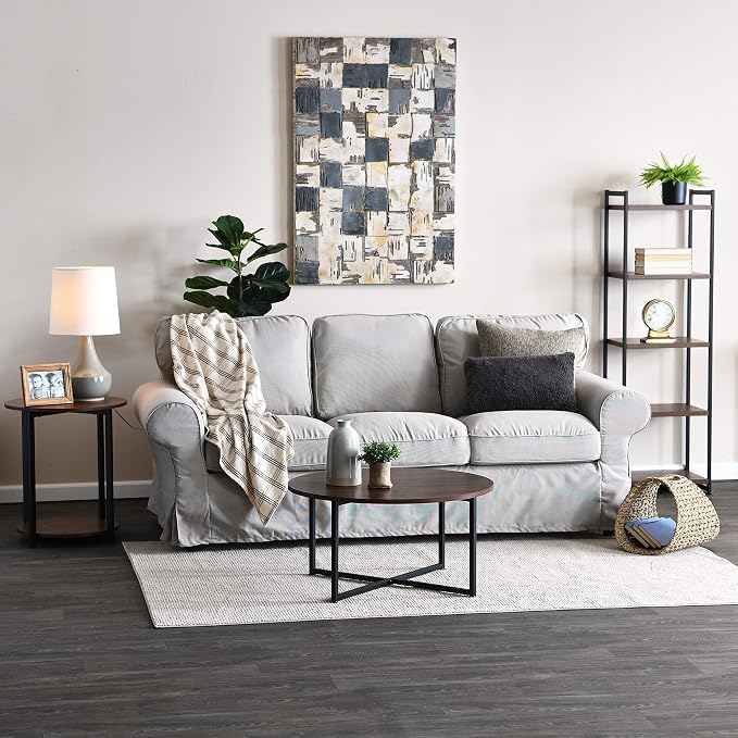 Household Essentials Jamestown Round Side End Table - Image 5