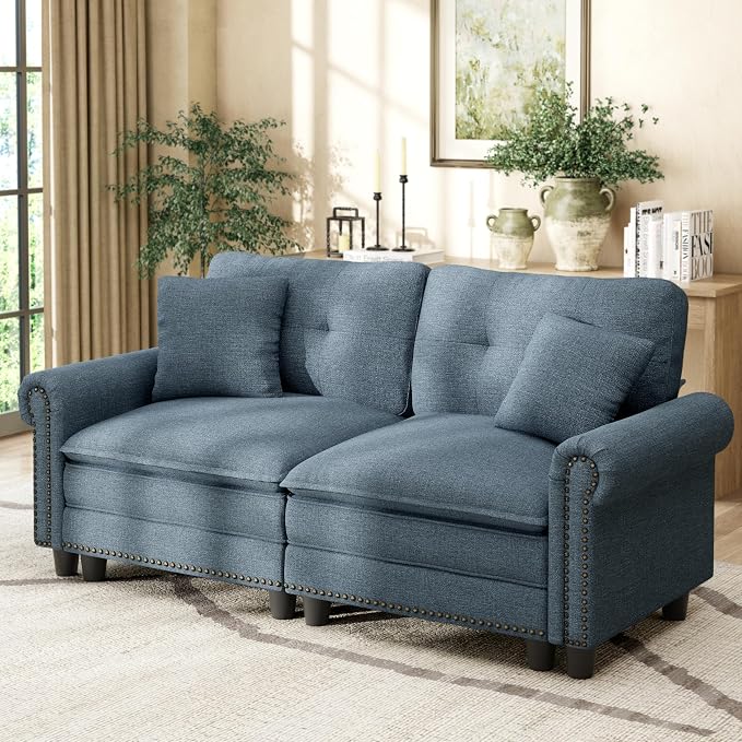 HERA'S HOUSE 73.2" Mid-Century Modern Loveseat, Oversized Sectional Couch by HERASHOUSE