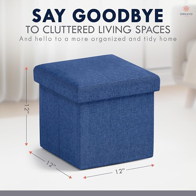 Ornavo Home Small Storage Ottoman, - Image 2