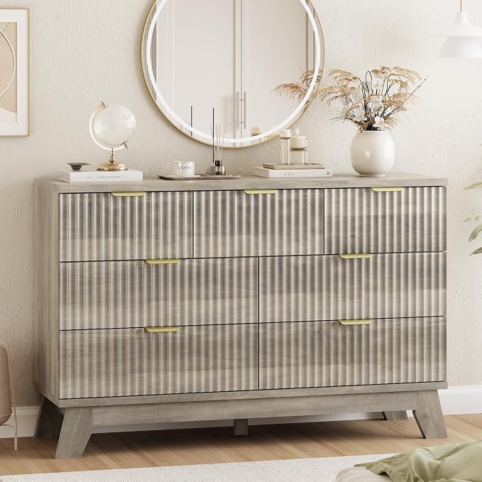 Xixini Fluted Dresser for Bedroom by Xixini