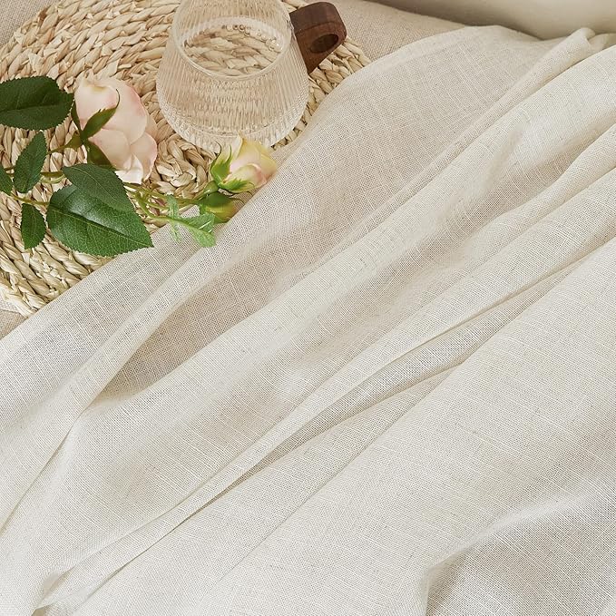 NICETOWN Casual Linen Cafe Curtains 30 inch Length, Rod Pocket & Back Tab - Image 8