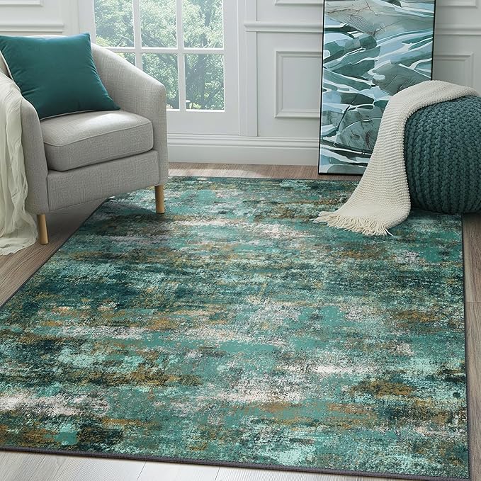 Area Rugs 5x8 for Living Room Bedroom, Modern Abstract Machine Washable Rug by BEIMO
