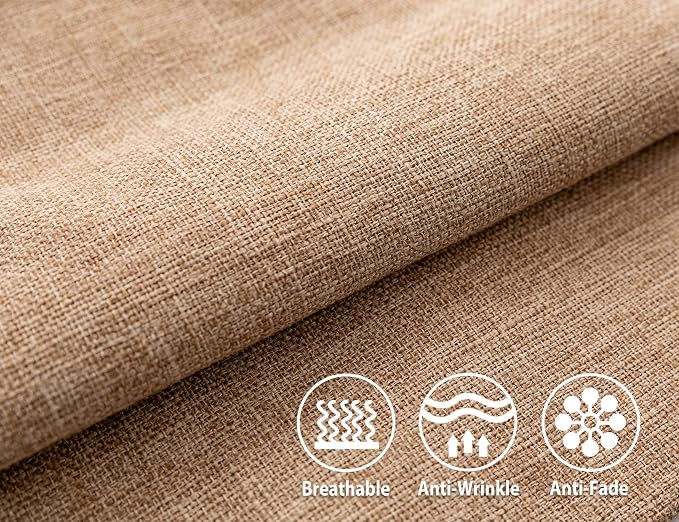 Stellhome Rectangle Farmhouse Burlap Throw Pillow Covers Solid Linen Pillowcase - Image 2