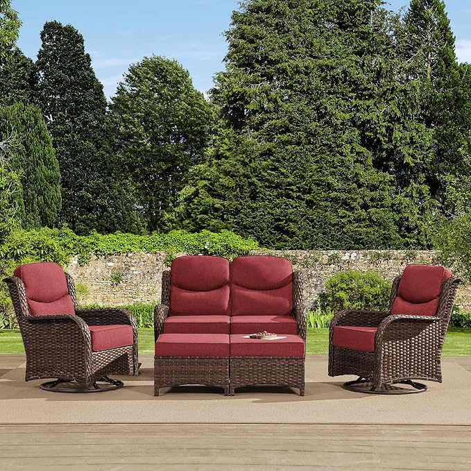 HILLGA Luxury High Back Patio Furniture Set by HILLGA