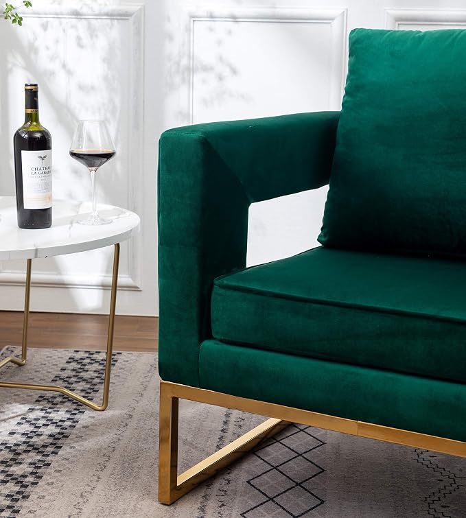 Roundhill Furniture Lenola Upholstered Accent Arm Chair - Image 13