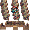 Outdoor Cushion Covers Set, Replacement by SUKAIKEQA
