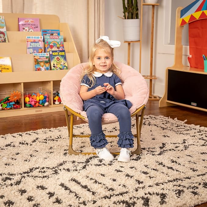 Flash Furniture Gwen Kids Cozy Mini Folding Saucer Chair - Image 6