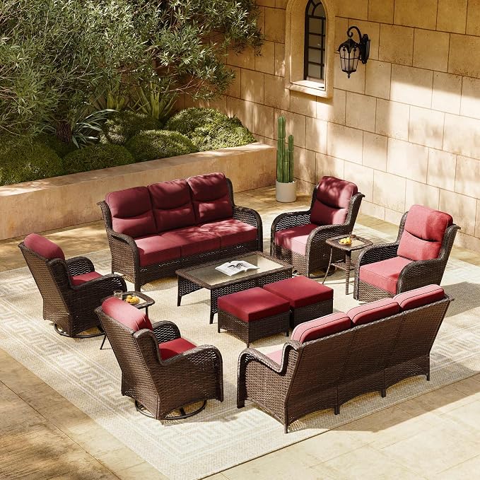 HILLGA 11-Piece Luxury Patio Furniture Set by HILLGA