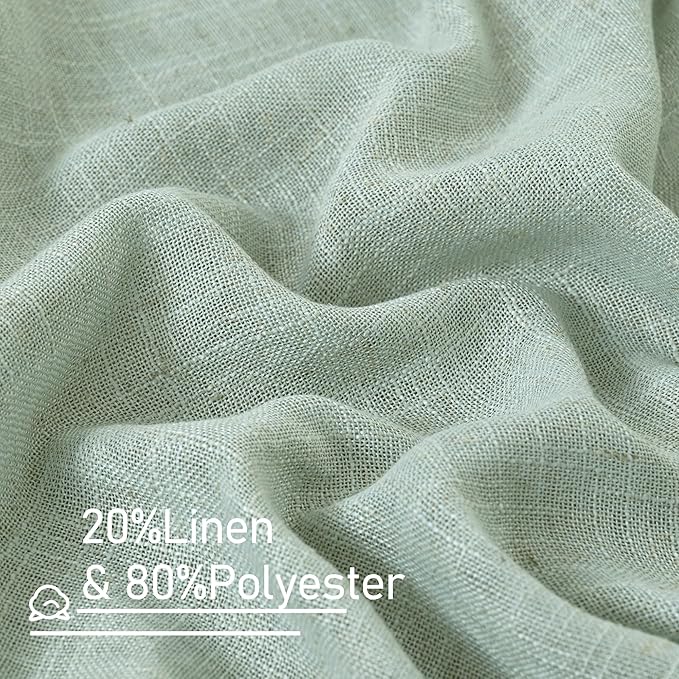 LAMIT Living Room Linen Curtains 95 Inch - Image 2