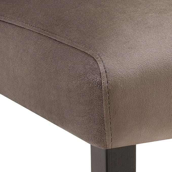 Roundhill Furniture Strata Velvet Upholstered Dining Bench - Image 6